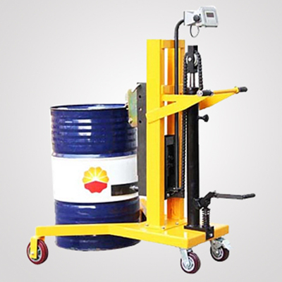 带秤油桶搬运车 - DTF450可称重式脚踏液压油桶车
